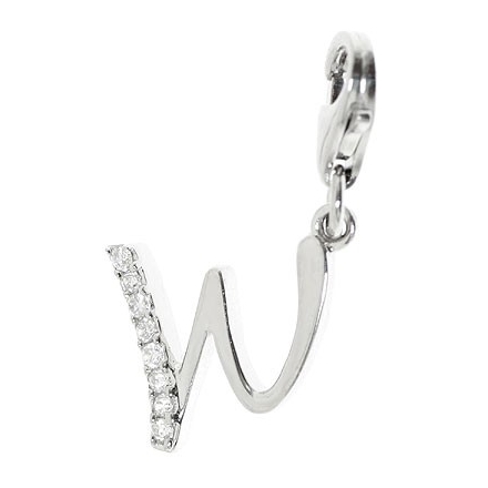 COLGANTE CHARM LETRA "W" C389