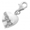 COLGANTE CHARM CORAZON ESMALTE BLANCO CH110