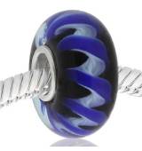 Cristal de Murano espiral azul