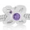 ABALORIO FLOR PIEDRA MORADA PAP650a