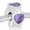 ABALORIO CORAZONES CON PIEDRA MALVA PAP561a