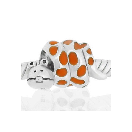 ABALORIO ESMALTE SERPIENTE NARANJA PAP660