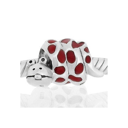 ABALORIO ESMALTE SERPIENTE MARRON PAP660