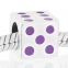 ABALORIO DADO ESMALTE MALVA PAP105-malva