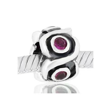 ABALORIOS REDONDO CON PIEDRAS ROSA FUCSIA PAP583-fucsia