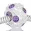 ABALORIO REDONDO CON FLORES Y PIEDRAS MALVA PAP185a