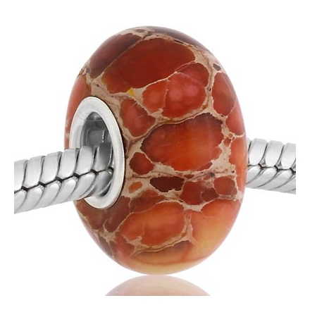 ABALORIO PIEDRA NATURAL NARANJA PAP728