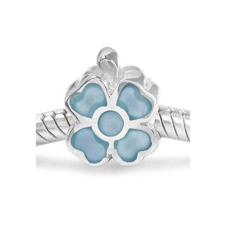 ABALORIOS TREBOL DE LA SUERTE NACAR AZUL PAP274