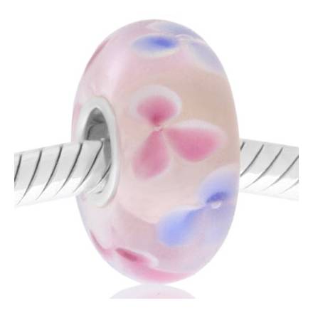 Cristal de Murano azul y rosa