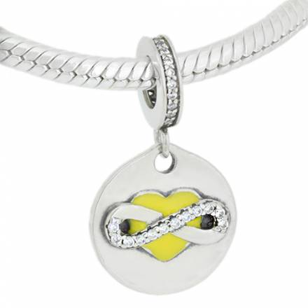 Abalorio corazon infinito piedras