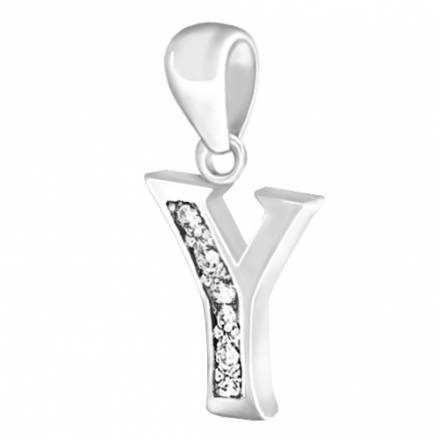 Colgante de plata letra Y