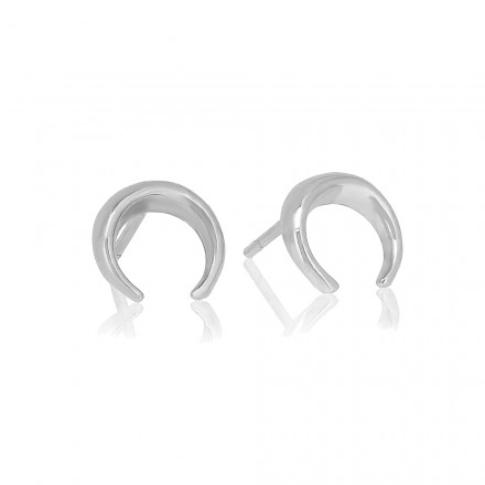 Pendientes de plata luna