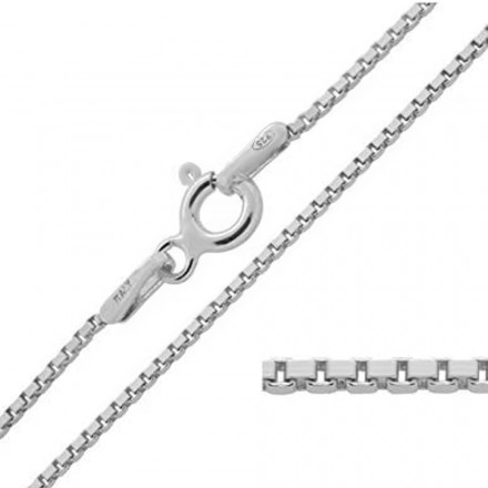 Cadena de plata eslabones cuadrados
