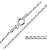 Cadena de plata eslabones cuadrados