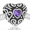 Corazon labrado con piedra en el medio