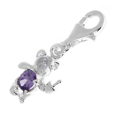 COLGANTES PARA PULSERA OSITO CON PIEDRA C335