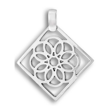 COLGANTE DE PLATA FLOR CIRCULAR 187251